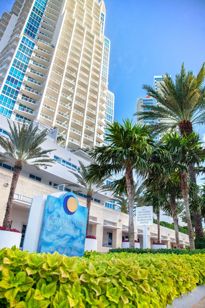 Continuum South Beach Residential Towers Entrance